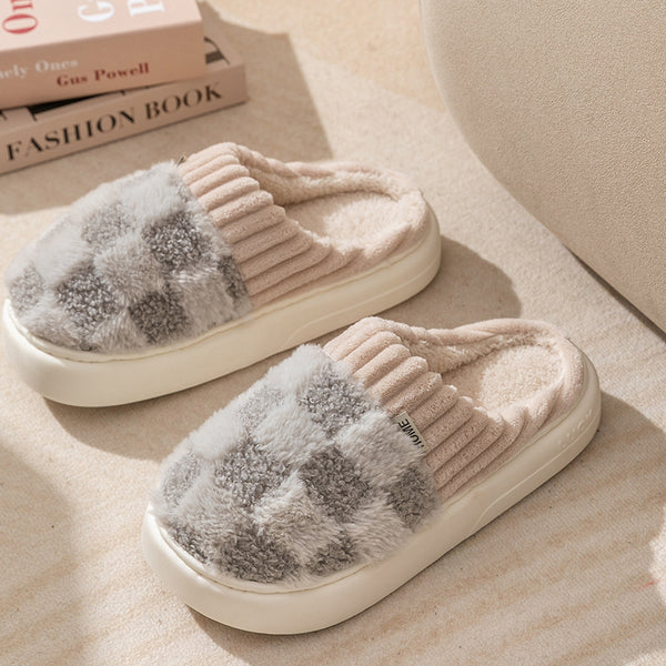 HUMTTO Unisex Cozy Plush Slippers–Non Slip Indoor House Shoes Wide Fit