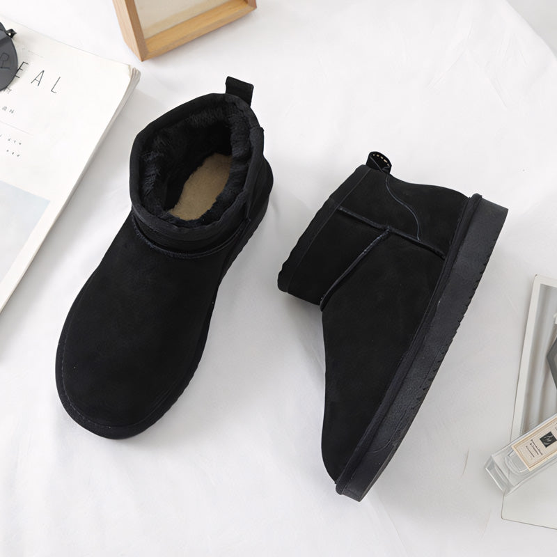 Womens Ultra Mini Winter Boots with Arch Support | Suede Ankle Booties