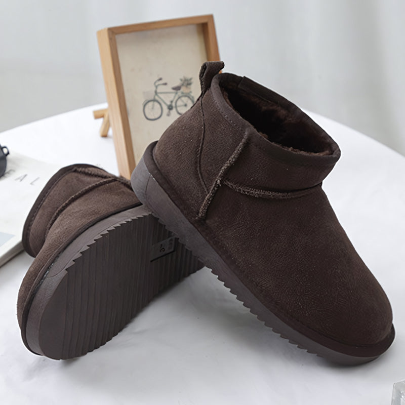 Womens Ultra Mini Winter Boots with Arch Support | Suede Ankle Booties