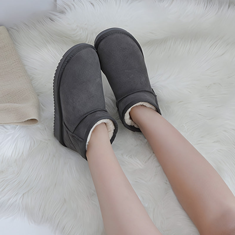 Womens Ultra Mini Winter Boots with Arch Support | Suede Ankle Booties
