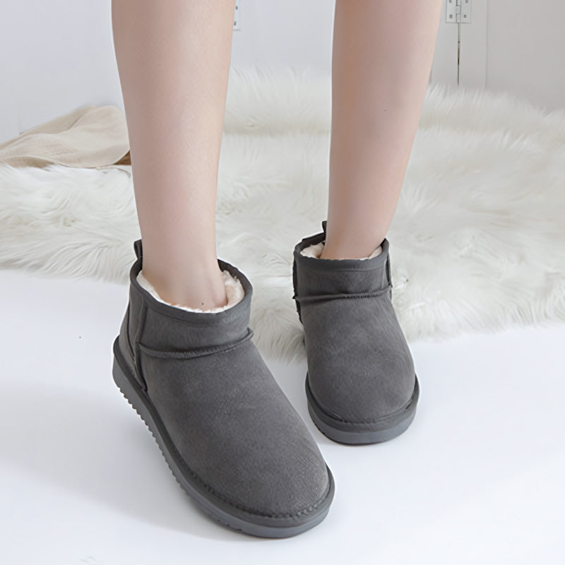 Womens Ultra Mini Winter Boots with Arch Support | Suede Ankle Booties