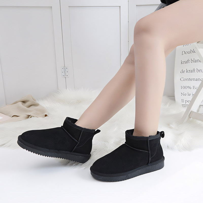 Womens Ultra Mini Winter Boots with Arch Support | Suede Ankle Booties