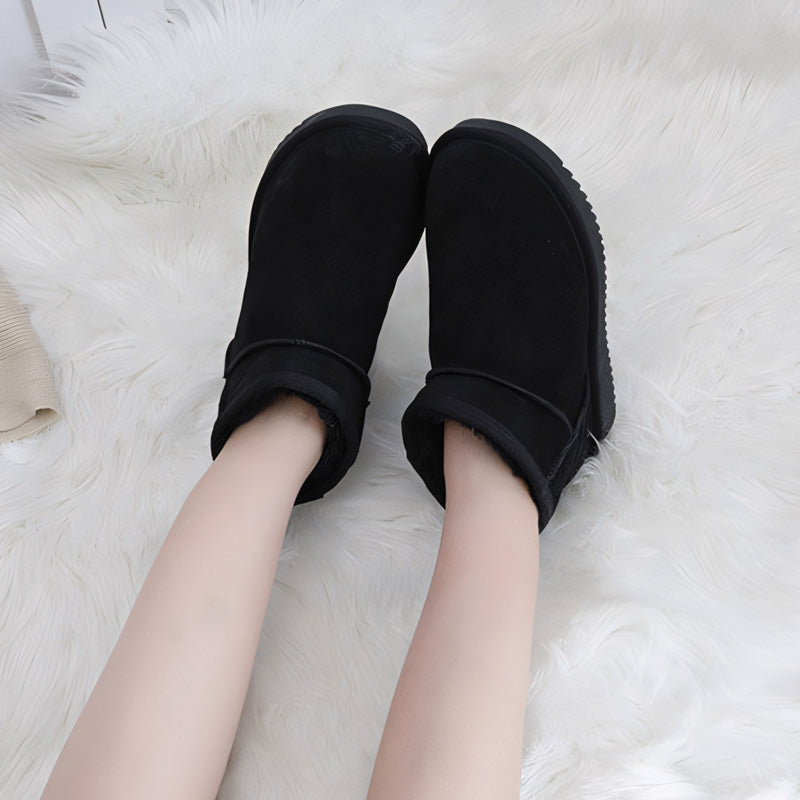 Womens Ultra Mini Winter Boots with Arch Support | Suede Ankle Booties
