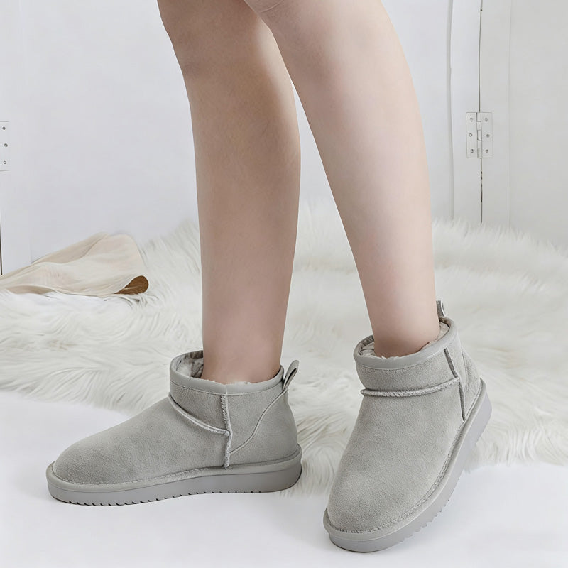 Womens Ultra Mini Winter Boots with Arch Support | Suede Ankle Booties