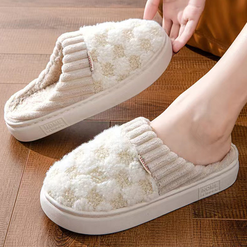 HUMTTO Unisex Cozy Plush Slippers–Non Slip Indoor House Shoes Wide Fit
