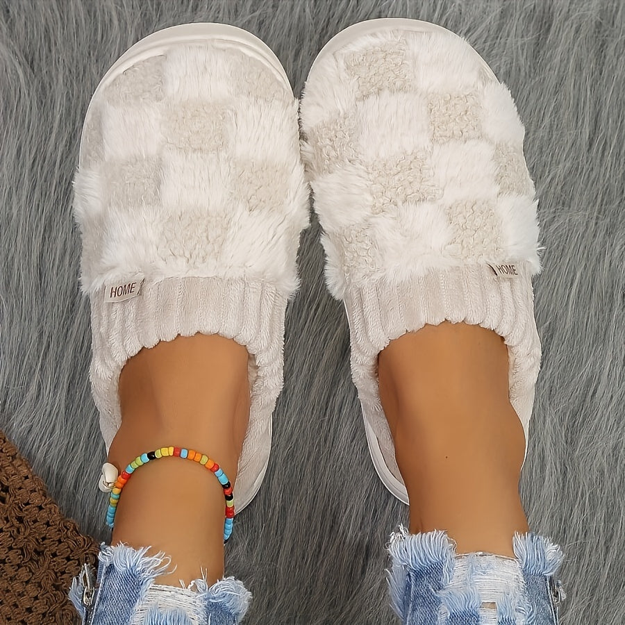 HUMTTO Unisex Cozy Plush Slippers–Non Slip Indoor House Shoes Wide Fit
