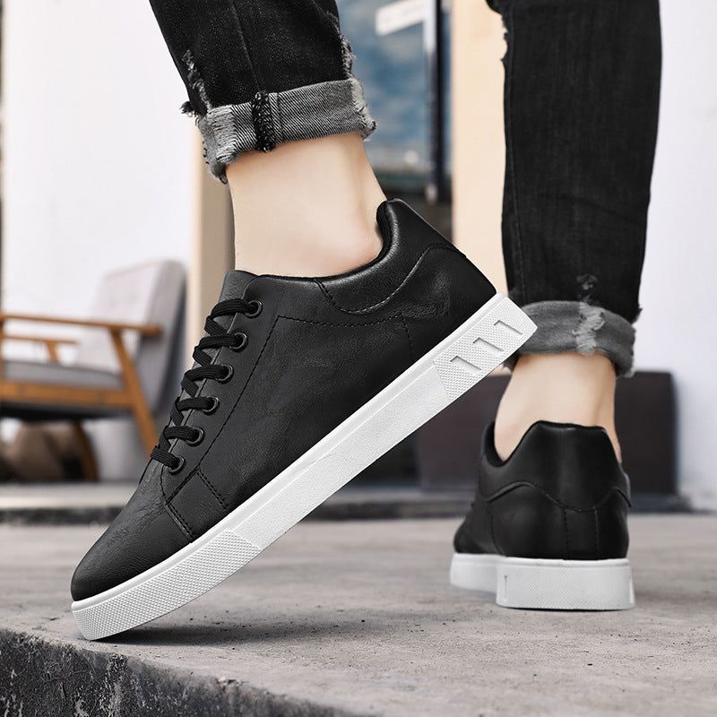 Humtto Ergonomic Leather Sneakers for Men with All-Day Support
