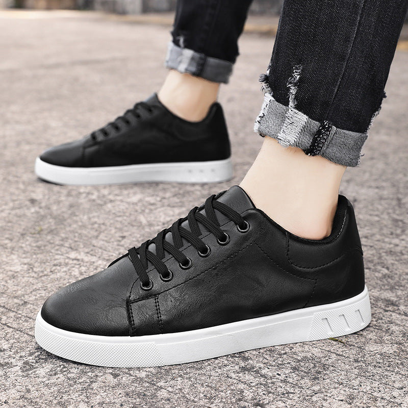 Humtto Ergonomic Leather Sneakers for Men with All-Day Support