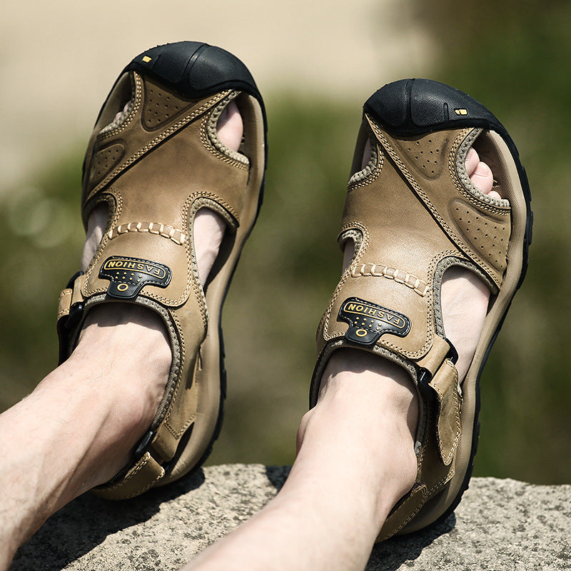 Humtto Men’s Breathable Closed Toe Ortho Sandals – Non-Slip & Pain Relief Design