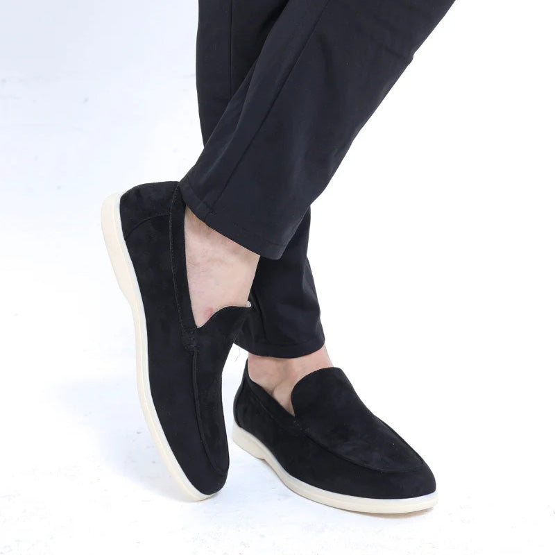 Humtto Classic Wide Fit Suede Loafers for Men | Bunion Relief & Orthopedic Comfort