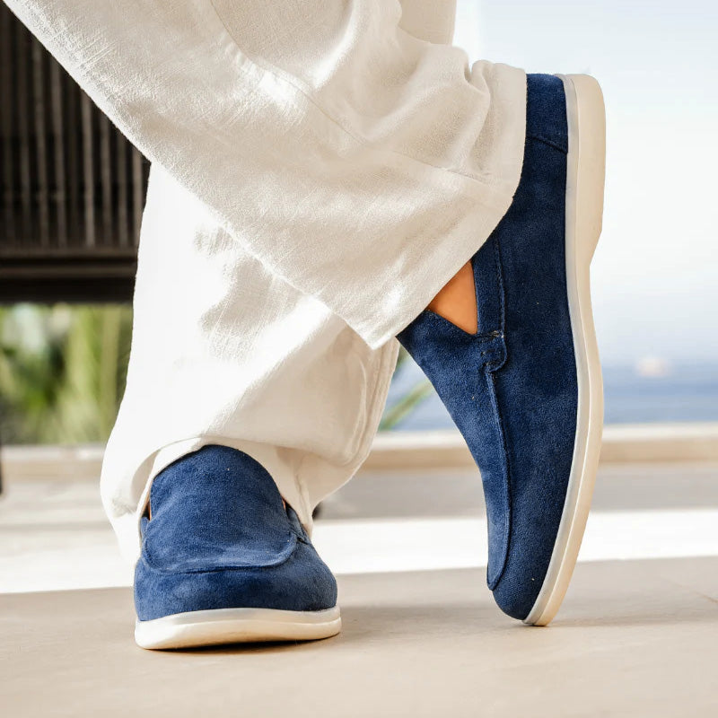 Humtto Classic Wide Fit Suede Loafers for Men | Bunion Relief & Orthopedic Comfort