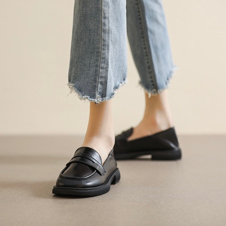 Humtto Orthopedic Chunky Loafers - British Style, Wide Fit