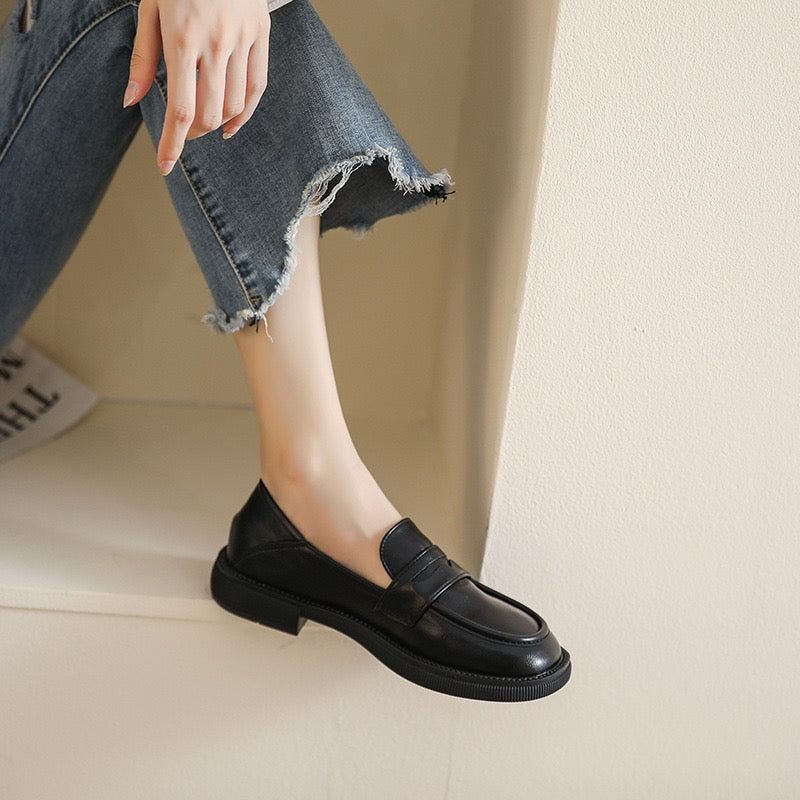 Humtto Orthopedic Chunky Loafers - British Style, Wide Fit