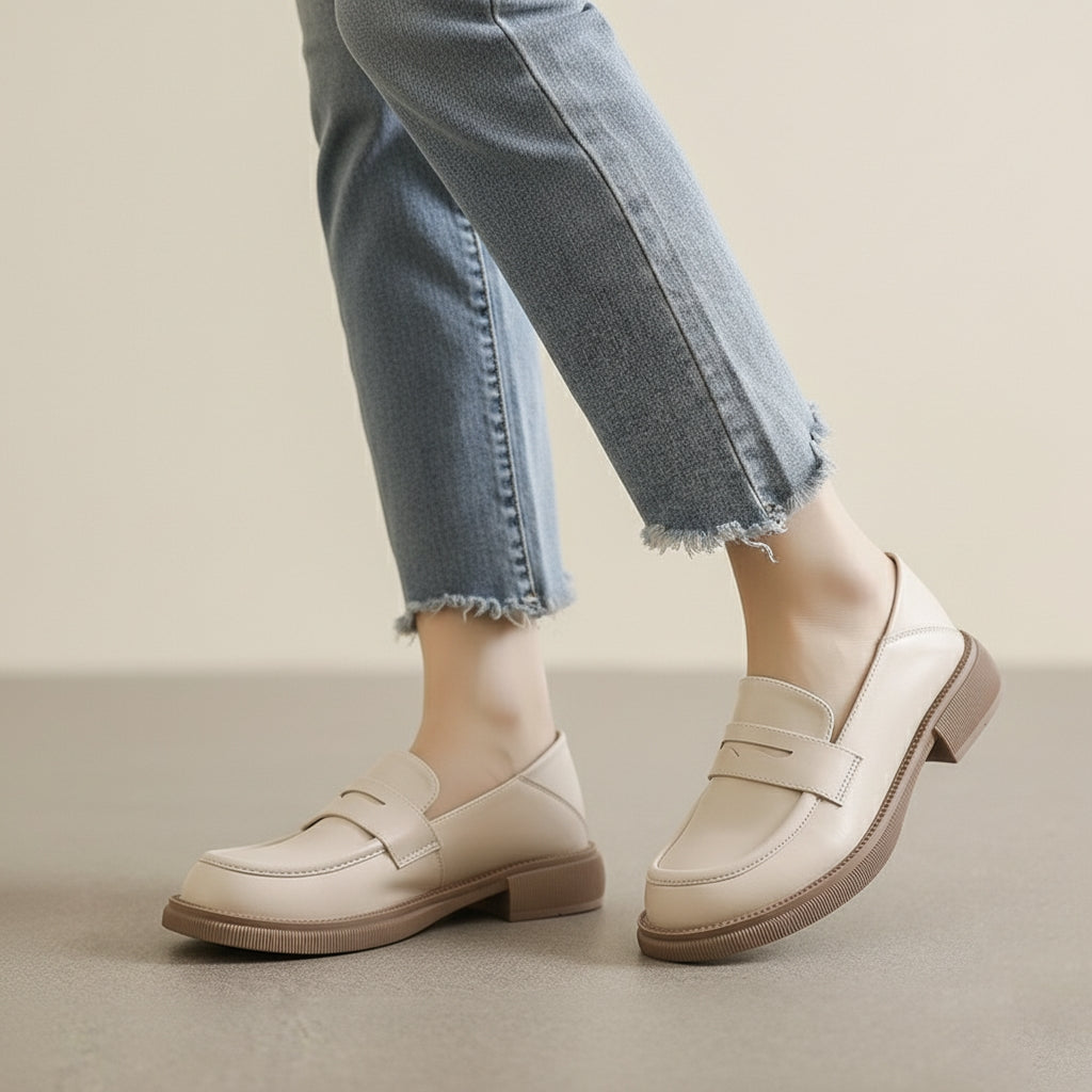 Humtto Orthopedic Chunky Loafers - British Style, Wide Fit
