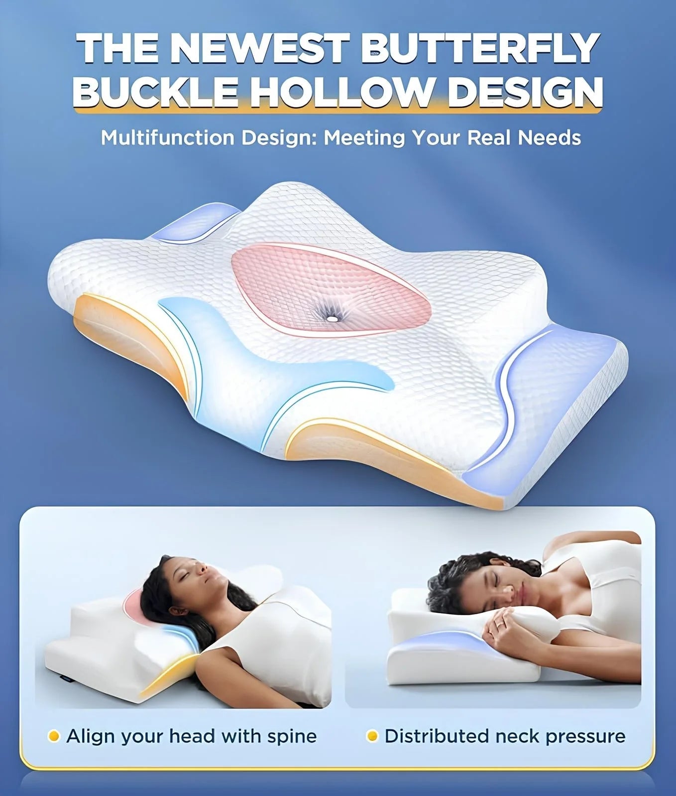 Humtto Orthopedic Memory Foam Neck Pillow for Pain Relief - Humtto UK