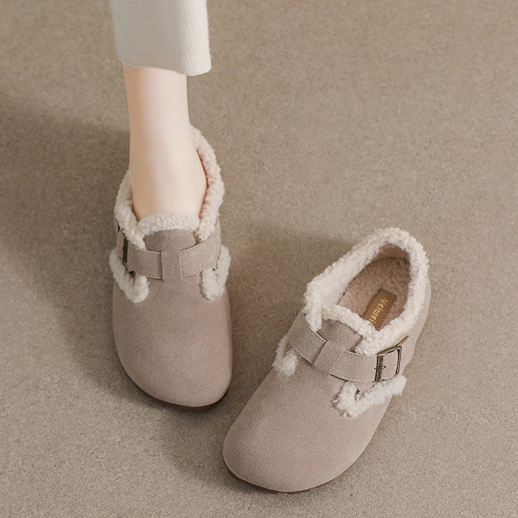 Womens Cozy Suede Clogs with Arch Support | Plush Fleece Lined Shoes