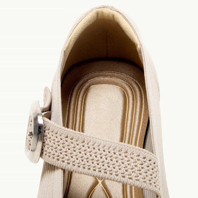 Womens Orthopedic Mary Jane Flats | Square Toe Breathable Knit Shoes