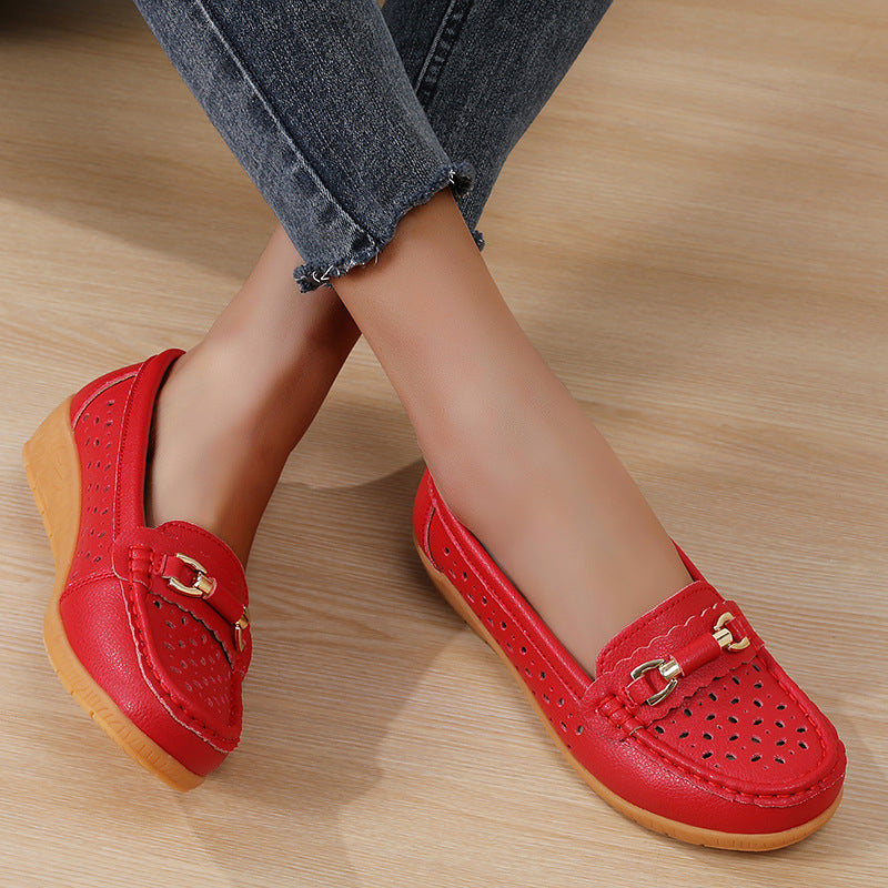Humtto Women's Orthopedic Toe Alignment Shoes Soft Slip On Loafers