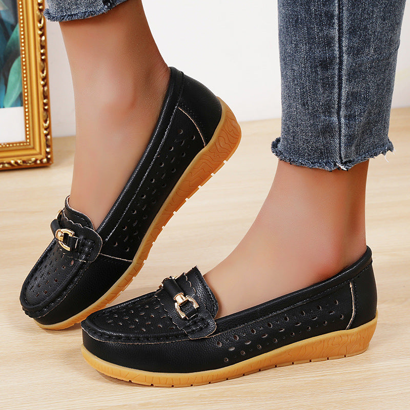Humtto Women's Orthopedic Toe Alignment Shoes Soft Slip On Loafers