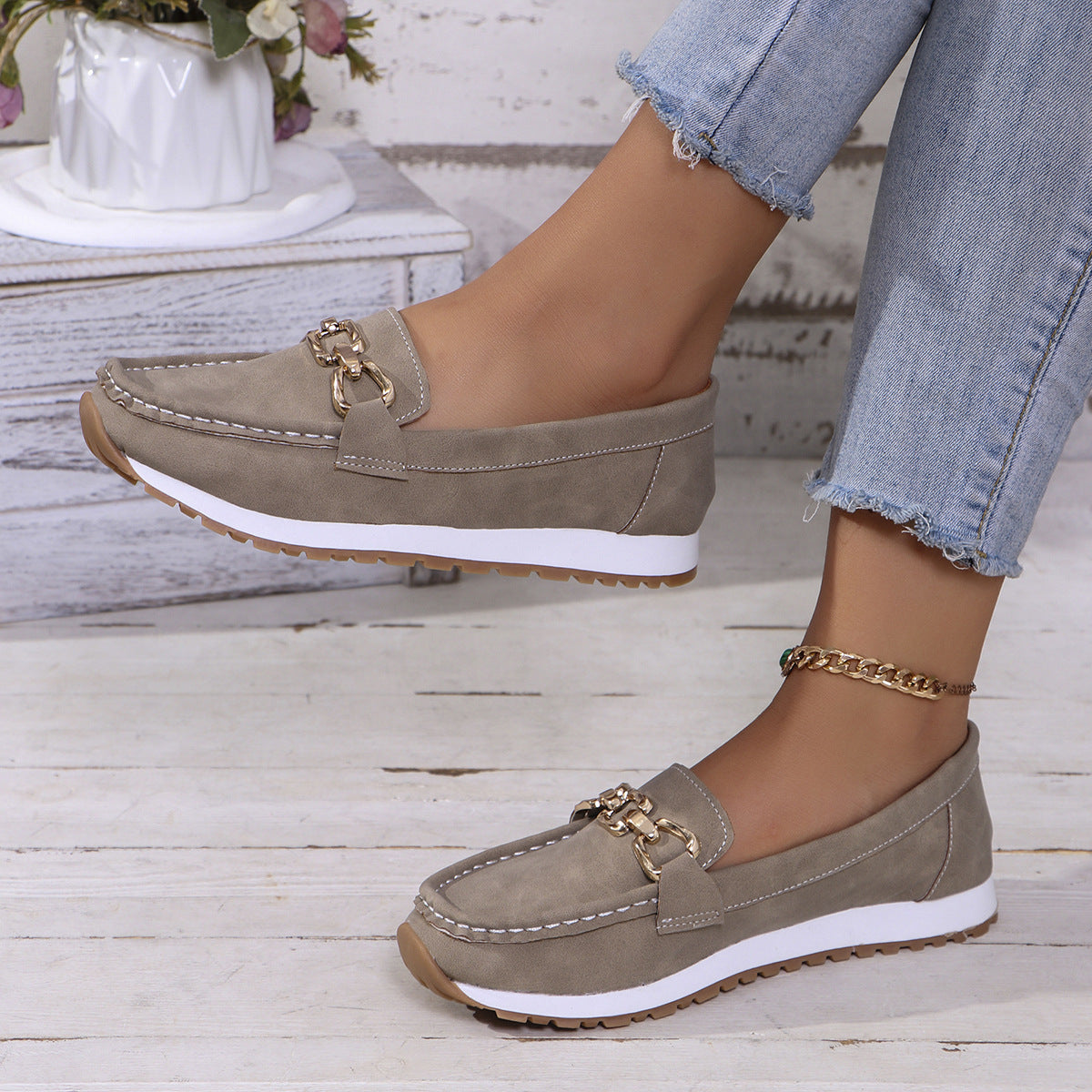 Humtto Classic Suede Loafers for Women | Orthopedic Pain Relief & Arch Support
