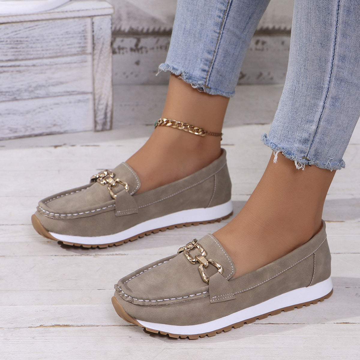 Humtto Classic Suede Loafers for Women | Orthopedic Pain Relief & Arch Support