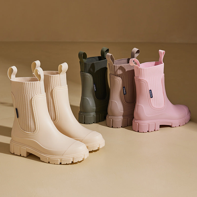 Womens Chelsea Rain Boots with Arch Support | Waterproof Ankle Boots