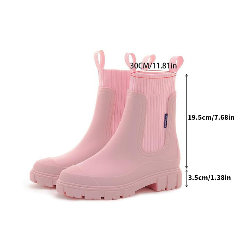 Womens Chelsea Rain Boots with Arch Support | Waterproof Ankle Boots
