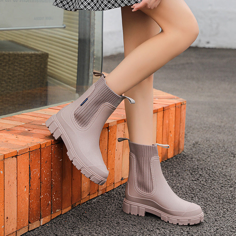 Womens Chelsea Rain Boots with Arch Support | Waterproof Ankle Boots