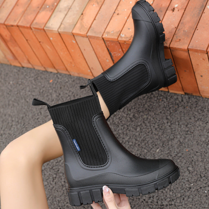 Womens Chelsea Rain Boots with Arch Support | Waterproof Ankle Boots