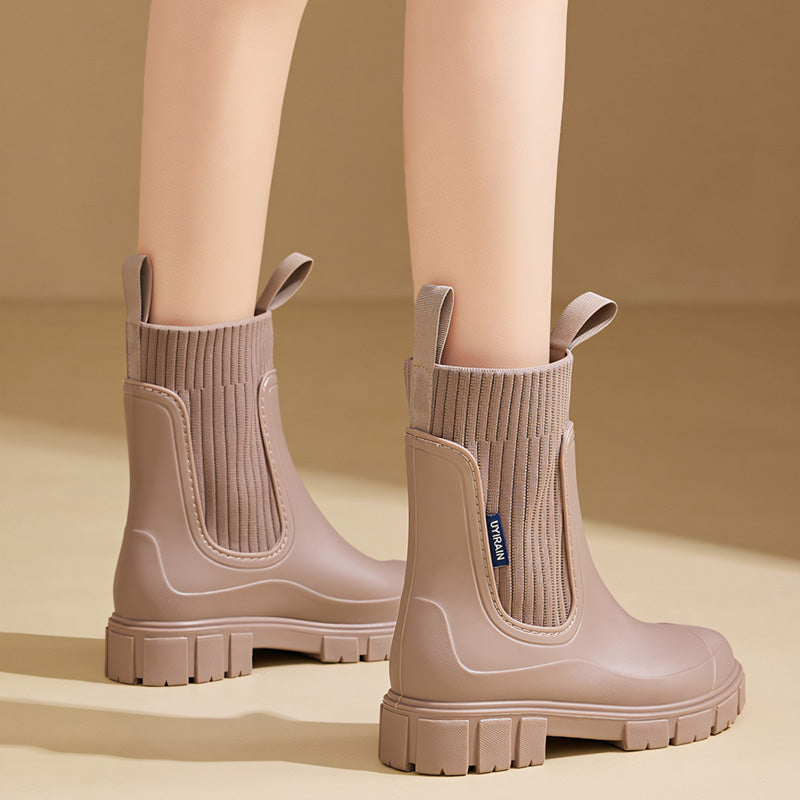 Womens Chelsea Rain Boots with Arch Support | Waterproof Ankle Boots
