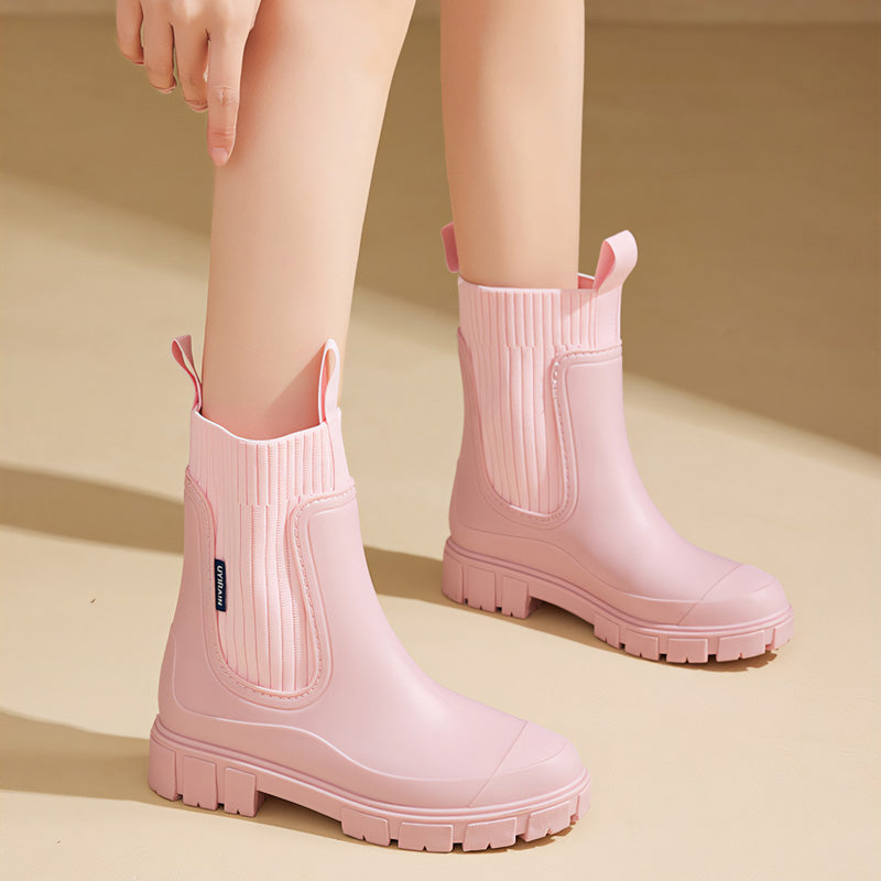 Womens Chelsea Rain Boots with Arch Support | Waterproof Ankle Boots