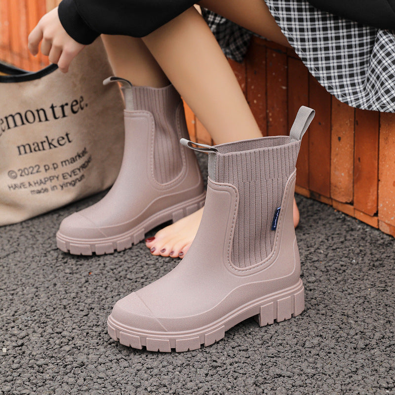 Womens Chelsea Rain Boots with Arch Support | Waterproof Ankle Boots