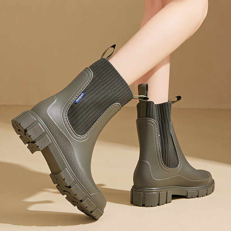 Womens Chelsea Rain Boots with Arch Support | Waterproof Ankle Boots