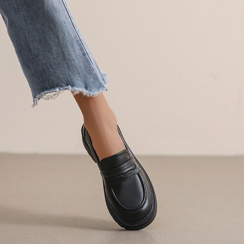 Humtto Women’s Wide Fit Slip On Flatform Loafers | Orthopedic Autumn Pain Relief Shoes