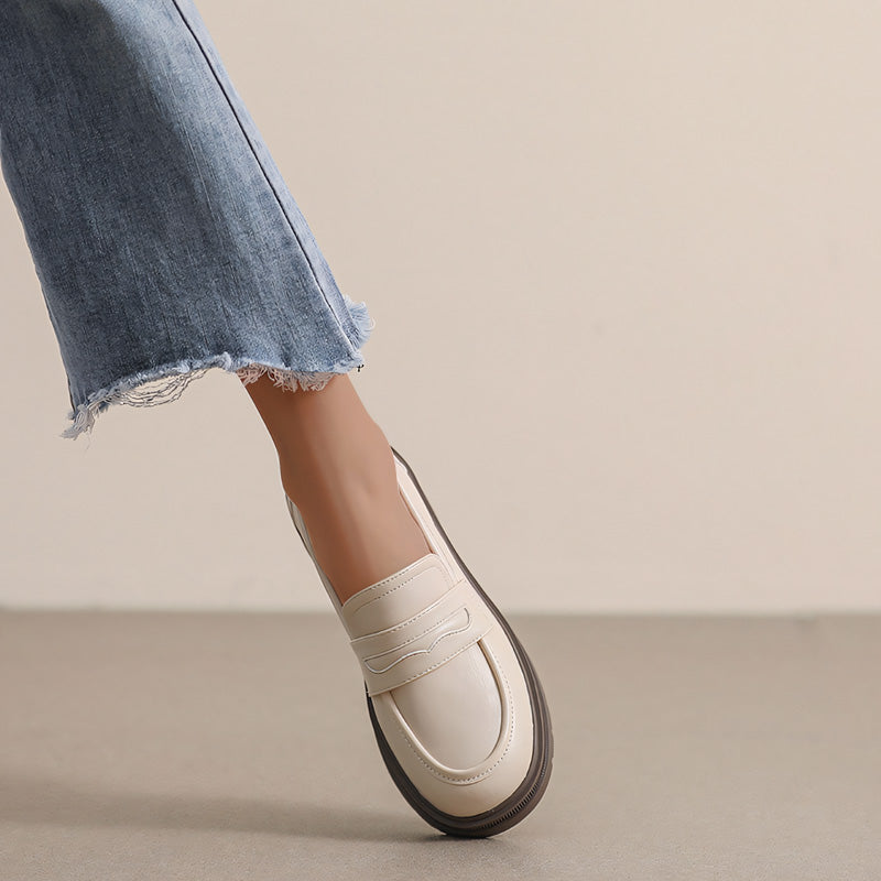 Humtto Women’s Wide Fit Slip On Flatform Loafers | Orthopedic Autumn Pain Relief Shoes