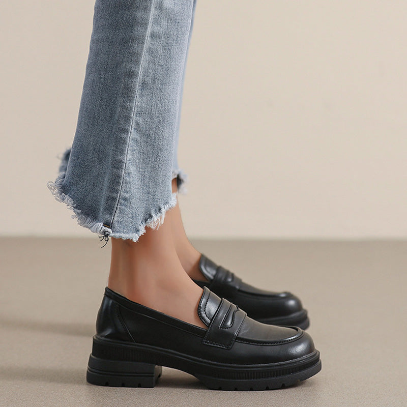 Humtto Women’s Wide Fit Slip On Flatform Loafers | Orthopedic Autumn Pain Relief Shoes