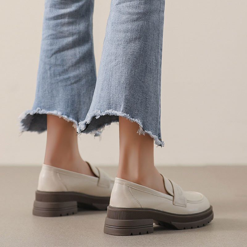 Humtto Women’s Wide Fit Slip On Flatform Loafers | Orthopedic Autumn Pain Relief Shoes
