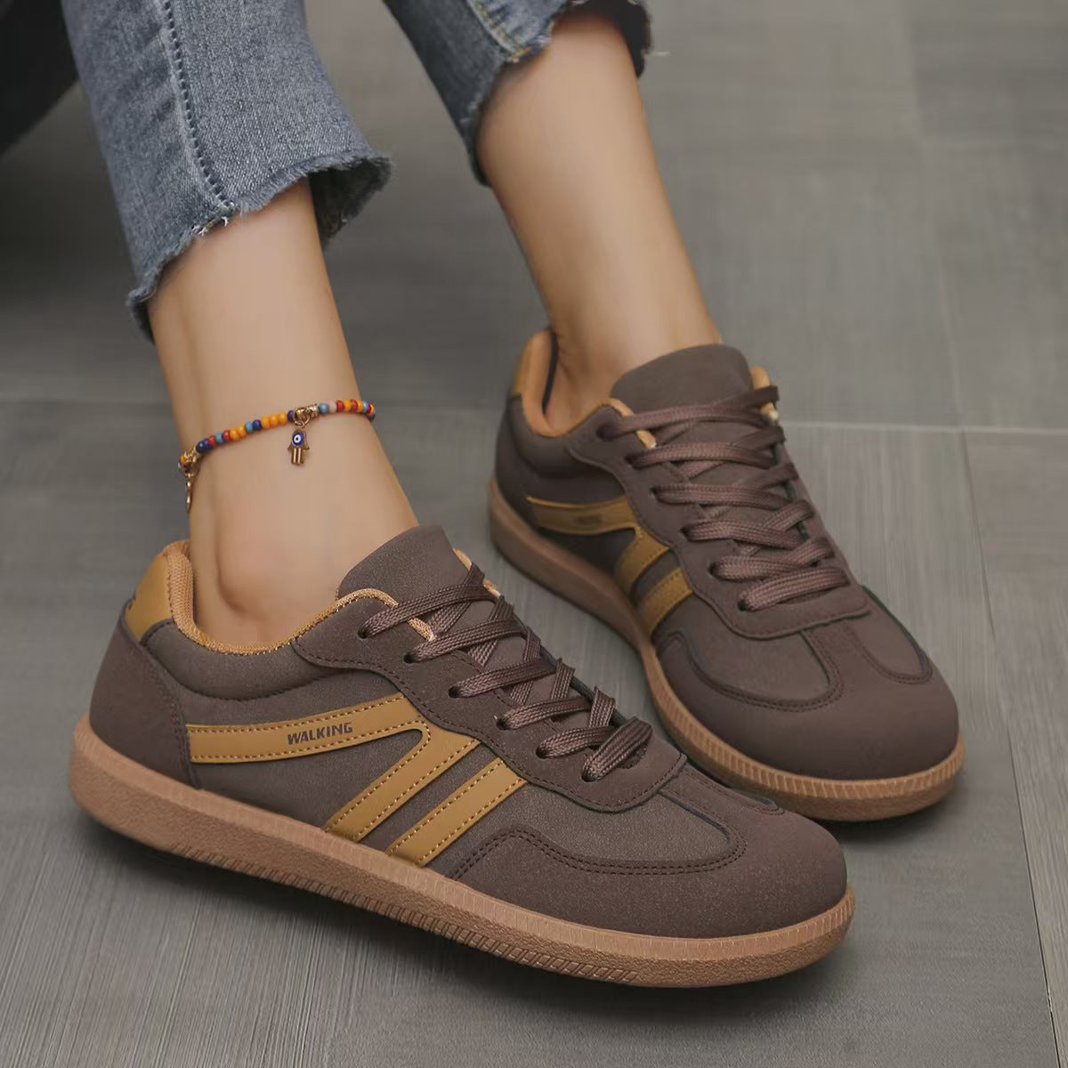 Humtto Women’s Suede Orthopedic Sneakers – Spring Autumn Comfort
