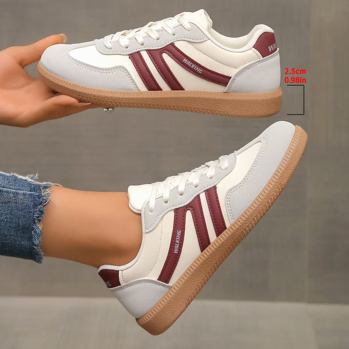 Humtto Women’s Suede Orthopedic Sneakers – Spring Autumn Comfort