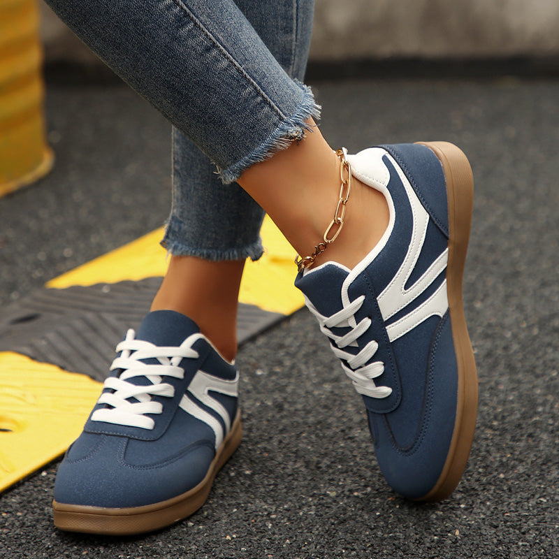 Women’s Supportive Wide Fit Lace-Up Sneakers–Orthopedic Casual Trainers