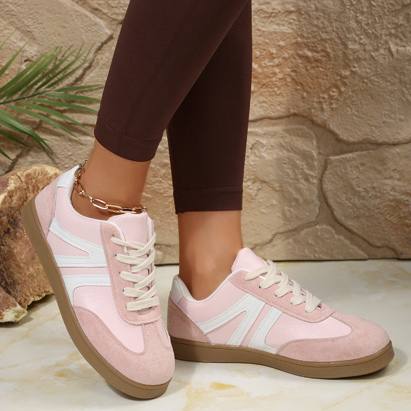 Women’s Supportive Wide Fit Lace-Up Sneakers–Orthopedic Casual Trainers
