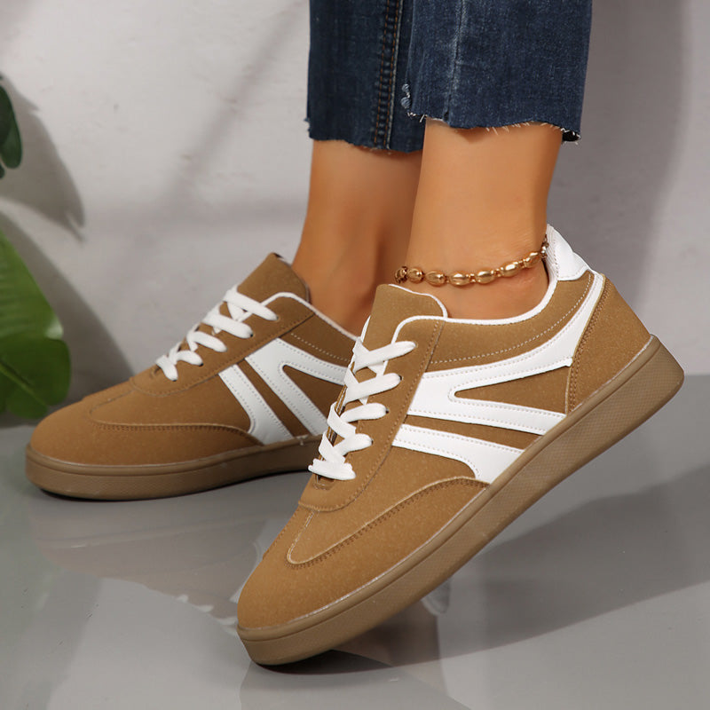 Women’s Supportive Wide Fit Lace-Up Sneakers–Orthopedic Casual Trainers