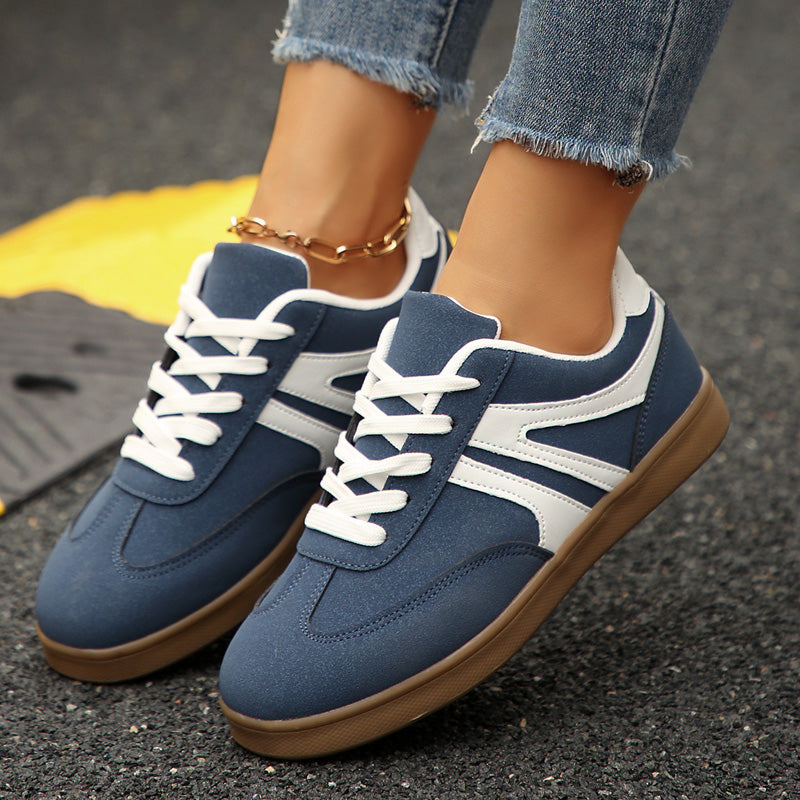 Women’s Supportive Wide Fit Lace-Up Sneakers–Orthopedic Casual Trainers