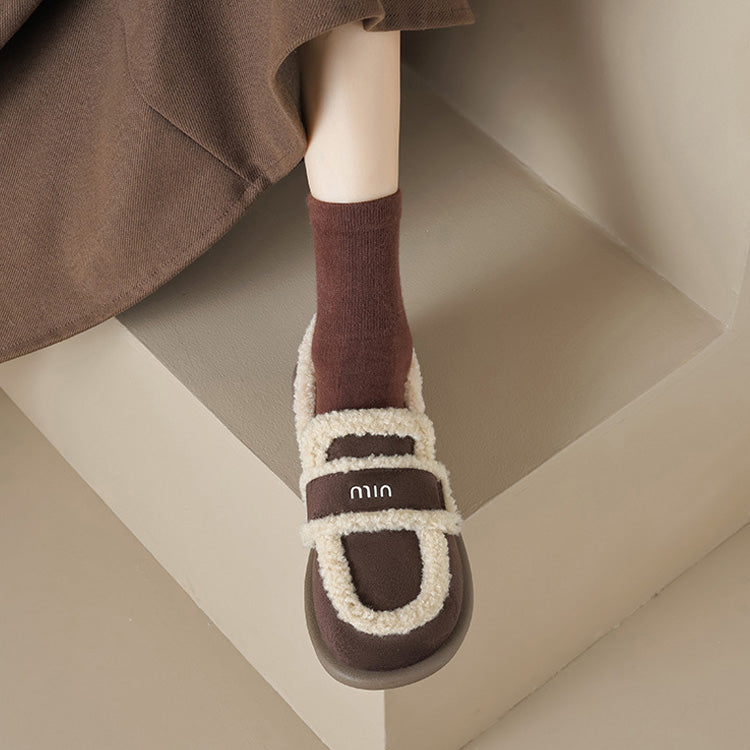 Womens Orthopedic Fleece Loafers | Warm Vegan Suede Slip-On Shoes