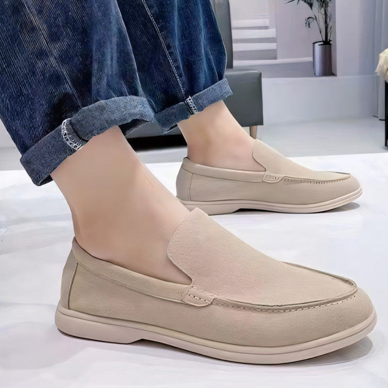 Humtto Classic Wide Fit Suede Loafers for Men | Bunion Relief & Orthopedic Comfort