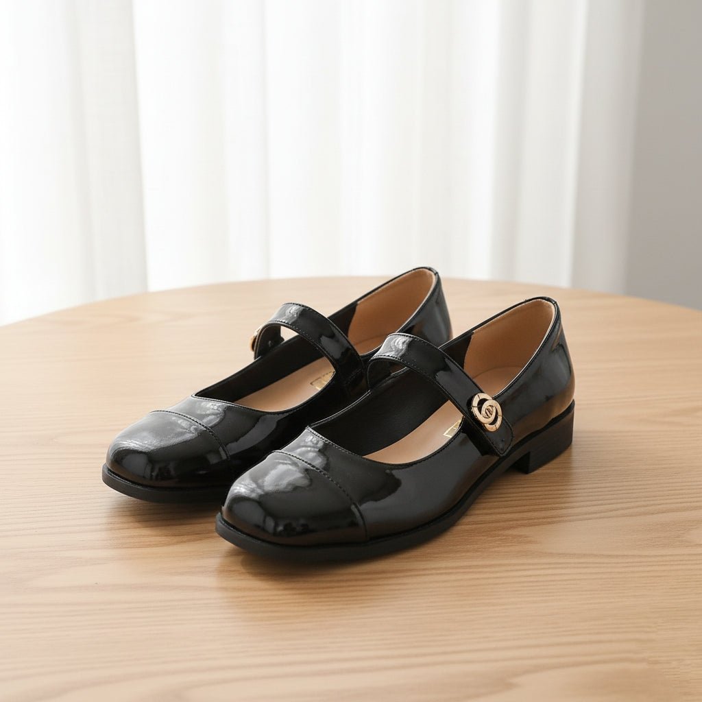 Humtto Premium Leather Mary Jane Flats | Orthopedic Arch Support for All - Day Pain Relief - Humtto UK