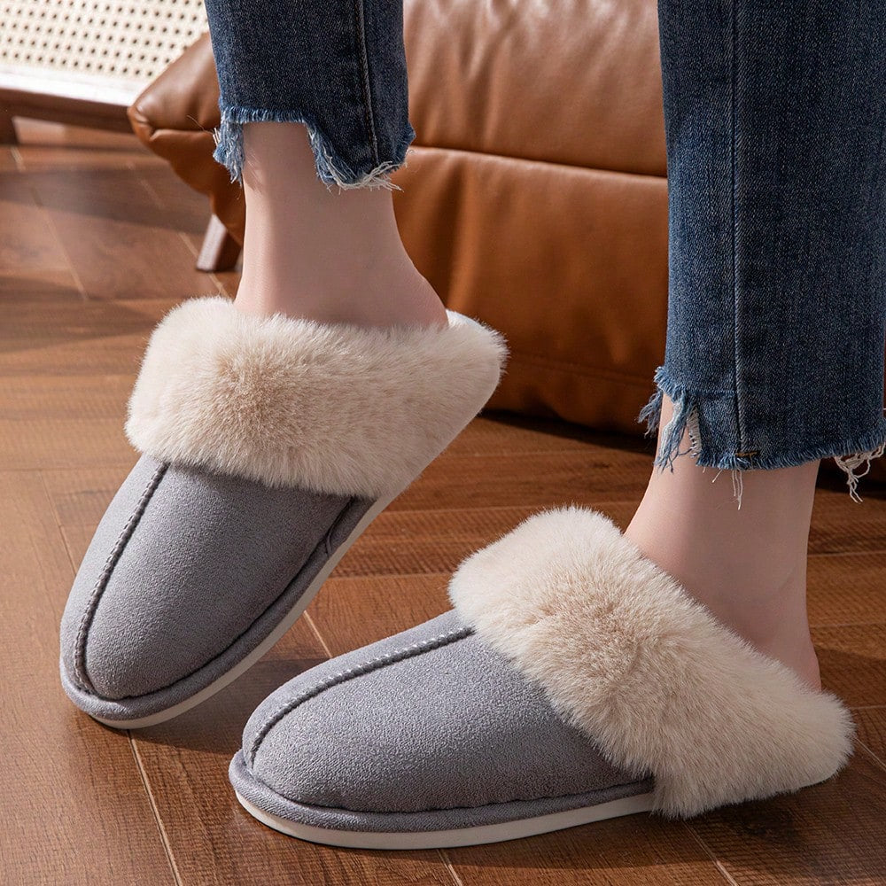 Humtto Women’s Comfortable Warm Slippers–Faux Fur,Anti Slip,Foot Care