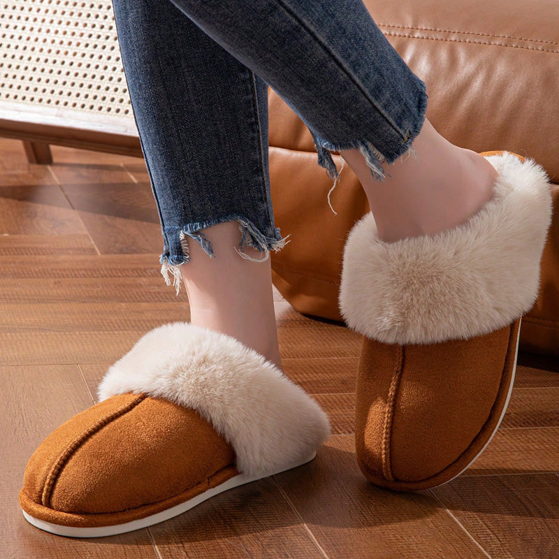 Humtto Women’s Comfortable Warm Slippers–Faux Fur,Anti Slip,Foot Care