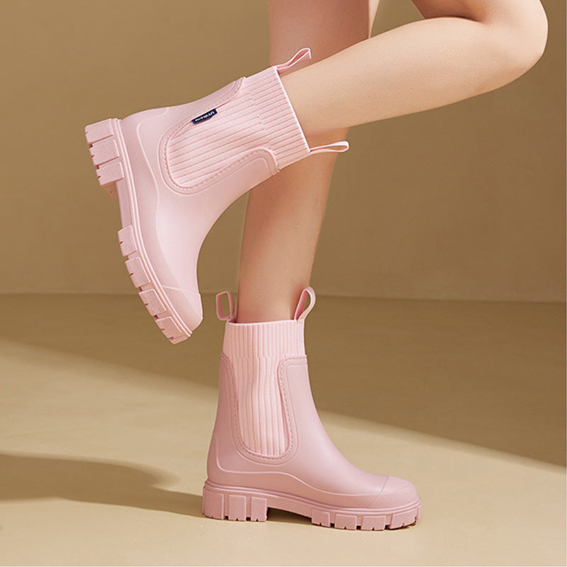 Womens Chelsea Rain Boots with Arch Support | Waterproof Ankle Boots