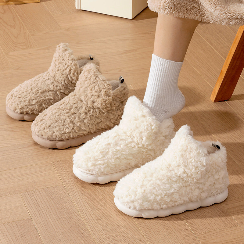 Humtto Women’s Warm Ankle Boots – Plush Fleece Lined Winter Slippers